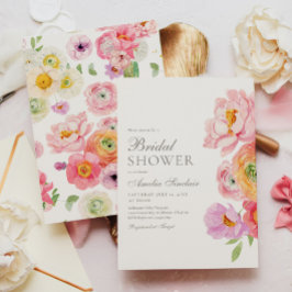 Convites Elegant Floral Bridal Shower Invitation