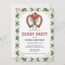 Convites Elegant Floral Derby Party Invitation