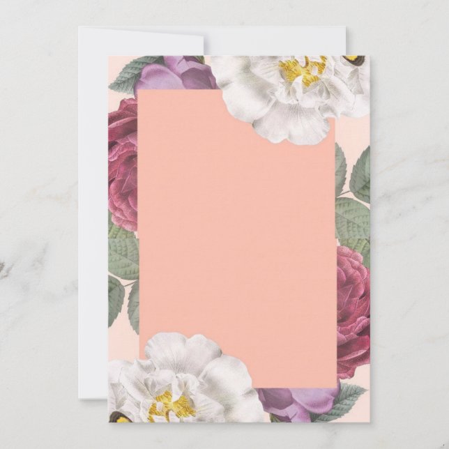Convites Elegant floral invitation  (Frente)