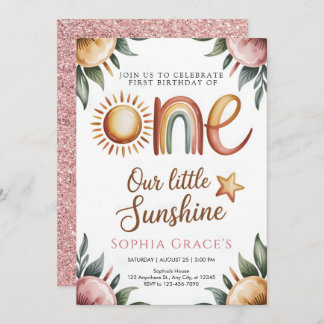 Convites Elegant Floral Princess Invitation