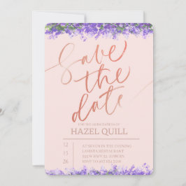 Convites Elegant Floral Quinceañera Save the Date