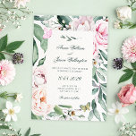 Convites Elegant floral watercolor wedding<br><div class="desc">Elegant floral watercolor</div>