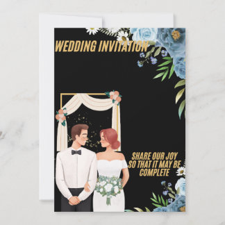 Convites Elegant Floral Wedding Invitation Card