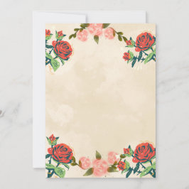 Convites Elegant Floral Wedding Invitation Card