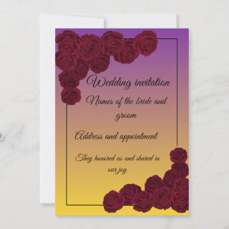 Convites Elegant Floral Wedding Invitation Design