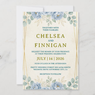 Convites elegant floral wedding invitations vintage trendy 
