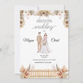 Convites Elegant flower summer wedding