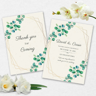 Convites Elegant Flower Wedding Invitation