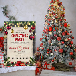 Convites Elegant Formal Christmas Party Invitation | Luxury