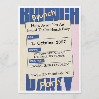 Convites Elegant Friday Brunch Invitation – Modern