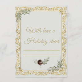 Convites Elegant Gold Baroque Christmas Stationery Set - Th