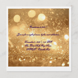 Convites Elegant Gold Countdown New Year 2025 Invitation