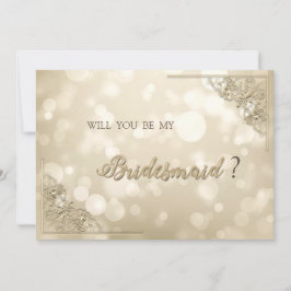 Convites Elegant Gold Frame Bokeh