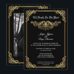 Convites Elegant gold Gothic Halloween wedding Invitation<br><div class="desc">Gothic Halloween wedding Invitation</div>