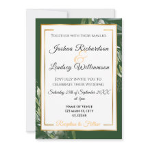 Elegant Gold & Green Botanical Wedding