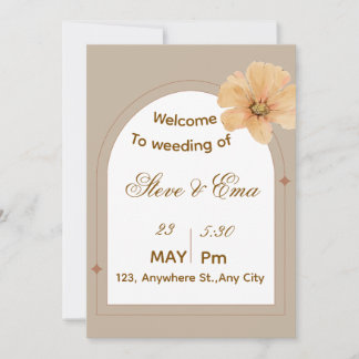 Convites Elegant Gold Minimal Wedding Invitation | Simple &