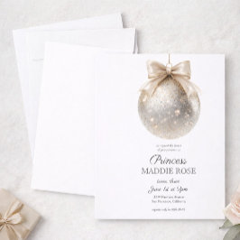 Convites Elegant Gold Princess Birthday Invitation