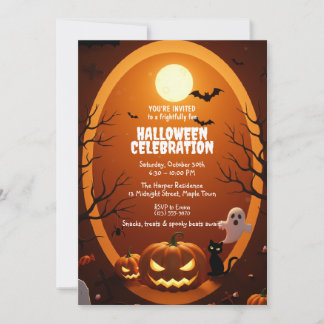 Convites Elegant Gothic Halloween Party Invitation