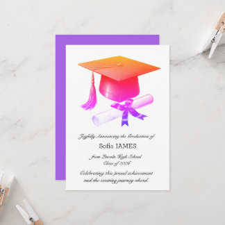 Convites Elegant Graduation Announcement Card