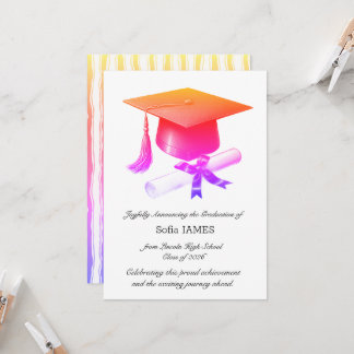 Convites Elegant Graduation Announcement Card