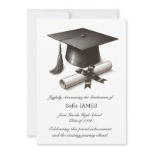 Elegant Graduation Announcement Card