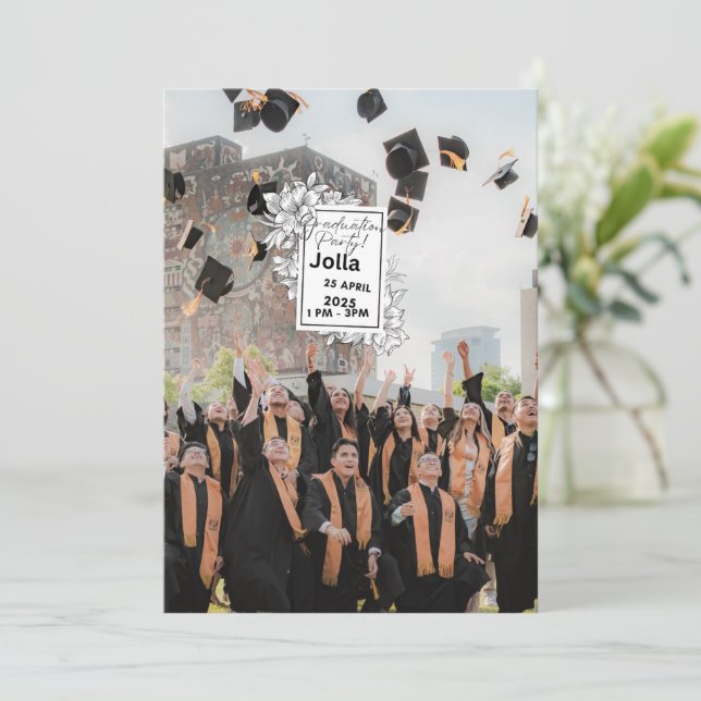 Convites Elegant Graduation Celebration Invitation 2026 (Em pé/Frente)