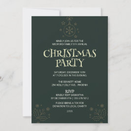 Convites Elegant Green Christmas Party Invitation – Holiday