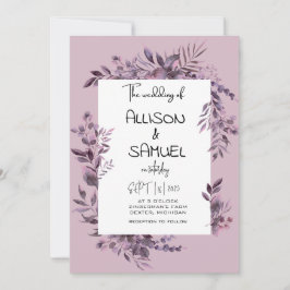 Convites Elegant Greenery Border Wedding 