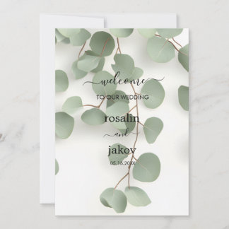 Convites Elegant Greenery Botanical wedding