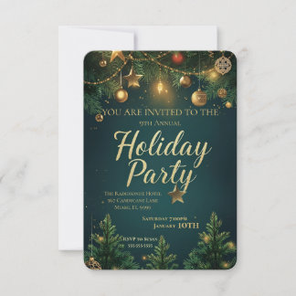 Convites Elegant Holiday Party Invitation