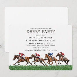 Convites Elegant Horse Racing Garden Party Invitation