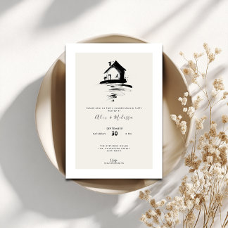 Convites Elegant Housewarming Invitation - Hand Drawn House