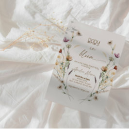 Convites Elegant "In Bloom" Baby Shower Party