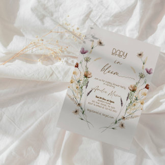 Convites Elegant "In Bloom" Baby Shower Party