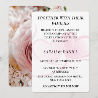 Convites Elegant Interlocking Hearts Wedding Invitation | L