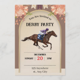 Convites Elegant Kentucky Derby Horse Racing Invitation