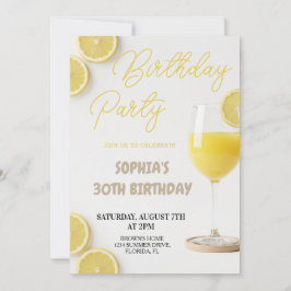 Convites Elegant Lemon-Inspired Birthday