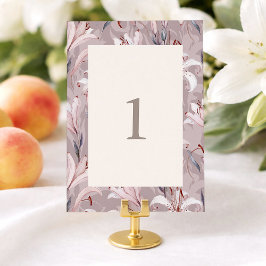 Convites Elegant Lily Wedding Table Numbers 1–30 