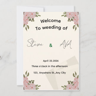 Convites Elegant Luxury Minimal Wedding Invitation
