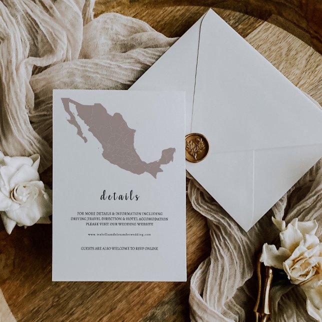 Convites ELEGANT Mexico Wedding details (Criador carregado)