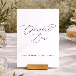Convites Elegant Minimal Dessert Bar Wedding Sign