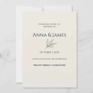 Convites ✨ Elegant Minimal Wedding Invitation ✨