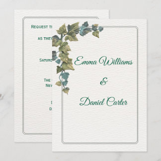 Convites Elegant Minimal Wedding Invitation – Customizable 