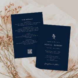 Convites Elegant Minimalist Botanical All-In-One Wedding