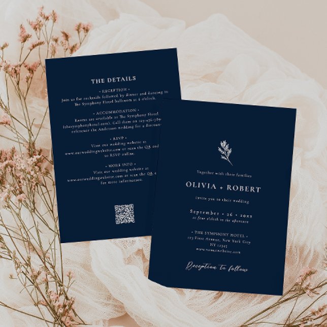 Convites Elegant Minimalist Botanical All-In-One Wedding (Criador carregado)