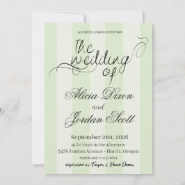 Convites Elegant Minimalist Calligraphy Wedding Invitation