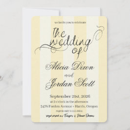 Convites Elegant Minimalist Calligraphy Wedding Invitation