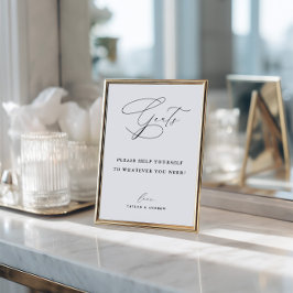 Convites Elegant Minimalist Gents Bathroom Basket Sign