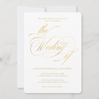 Convites Elegant Minimalist modern Wedding