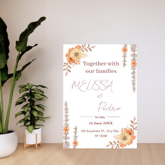 Convites Elegant Minimalist Modern Wedding Invitation